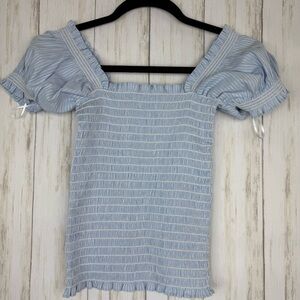 La Ligne Blue and White Striped Blouse XS